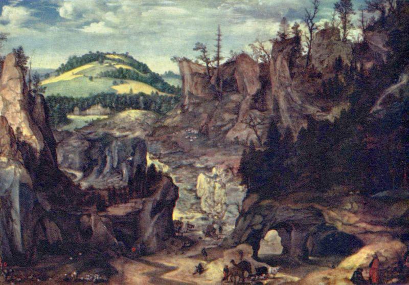 Cornelis van Dalem Landschaft mit Hirten oil painting image